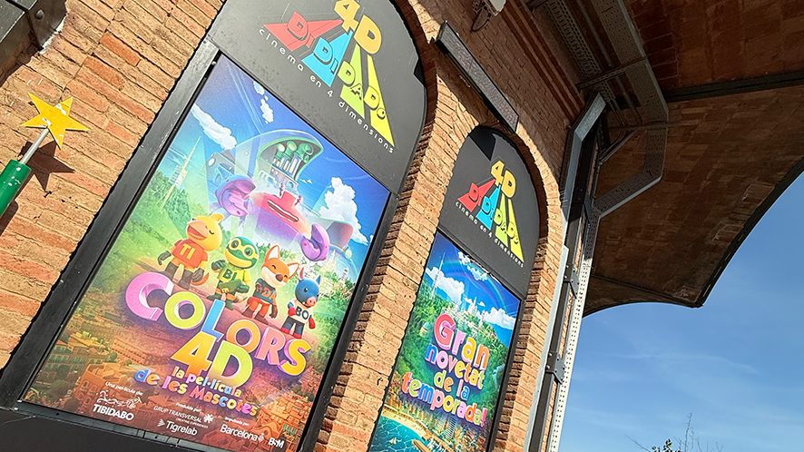 Premiere of the new film, "Colors 4D", at Tibidabo Amusement Park